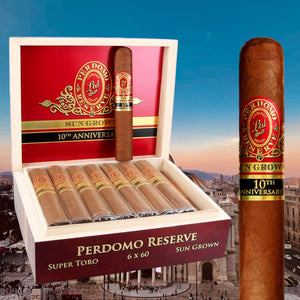 Perdomo Reserve 10th Anniversary Sun Grown Super Toro 6" * 60
