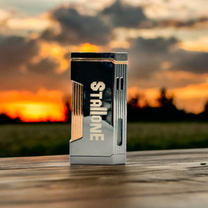 LIGHTER STALLONE DUAL FLAME TORCH W/PUNCH GIFT BOX