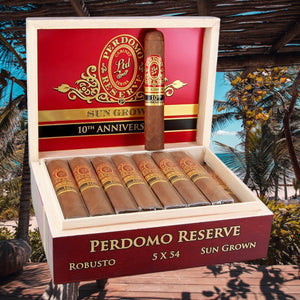 Perdomo Reserve 10th Anniversary Sun Grown Robusto 5" * 54