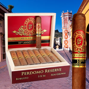 Perdomo Reserve 10th Anniversary Sun Grown Robusto 5" * 54