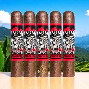 Chillin Moose Bull Moose Maduro Robusto Gordo (5×60)-Sampler of 5